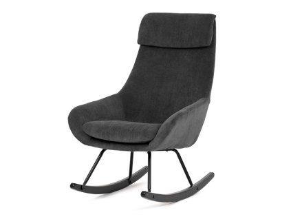 BONTEC Hojdacie kreslo, sivá, menčestrová látka, AK-B1232 GREY2 (Farba Šedá)