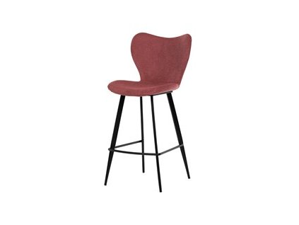 Barová stolička, červená, látka, AUB-1068 RED2 (Farba Červená)