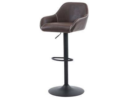 BONTEC Barová stolička, hnedá, ekokoža, AUB-716 BR3 (Farba Šedá)