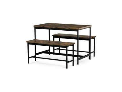 BONTEC Jedálenský set s 2 stoličkami, 110x60x75cm, mdf, old wood, AUT-G1175 OLW (Farba Hnedá)