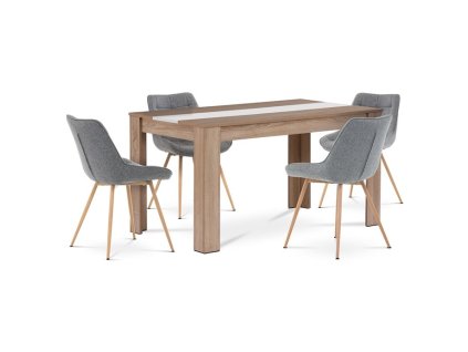 BONTEC Jedálenský set s 2 stoličkami, 138x80x75cm, mdf, dub sonoma, B140SONCT394GREY (Farba Prírodné)