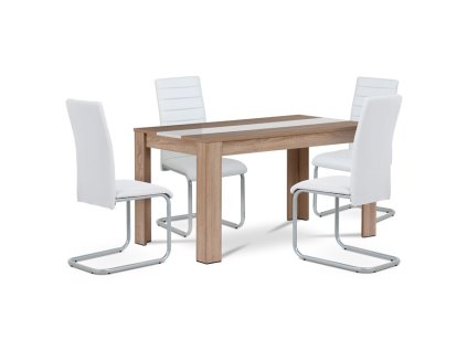 BONTEC Jedálenský set s 2 stoličkami, 138x80x75cm, mdf, dub sonoma, B140SONDCL102WT (Farba Prírodné)