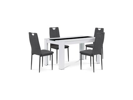 BONTEC Jedálenský set s 2 stoličkami, 80x80x75cm, mdf, dub sonoma, B140WTDCL391GREY (Farba Biela)