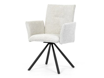 BONTEC Jedálenská stolička, krémová, látka bouclé, DCH-W1117 CRM2 (Farba Krémová)