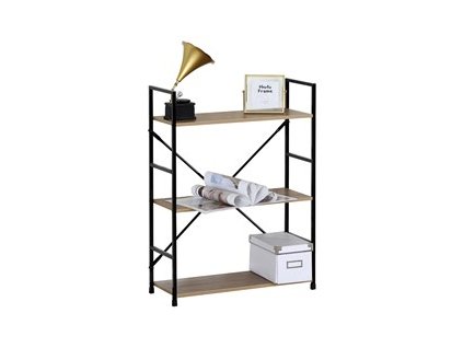 Regál, mdf, hnedá, GD-223 OAK (Farba Prírodné)