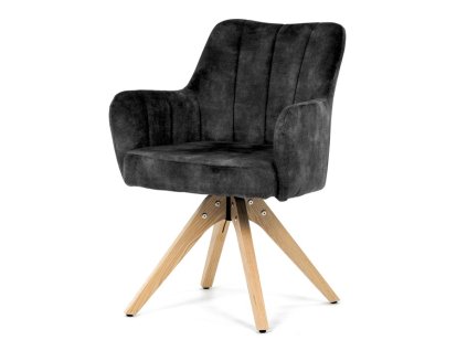 BONTEC Jedálenská stolička, čierna, zamatová látka, HC-D7188 BK4 (Farba Zelená)