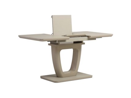 BONTEC Jedálenský stôl rozkladací 110-150x75 cm, sklo, cappuccino, HT-430 CAP (Farba Béžová)