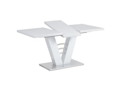 BONTEC Jedálenský stôl rozkladací 120-160x80 cm, mdf, biela, HT-510 WT (Farba Biela)