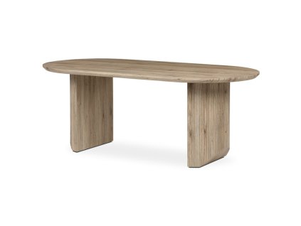 BONTEC Jedálenský stôl 200x100cm, mdf, dub san remo, HT-W1578 SRE (Farba Hnedá)