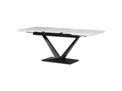 BONTEC Jedálenský stôl rozkladací 140-180x85 cm, mdf, biela, HT-W1630 WT (Farba Biela)