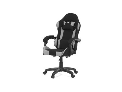 BONTEC Herné kreslo, synchrónny mechanizmus, čierna látka, KA-R209 GREY (Farba Čierna)