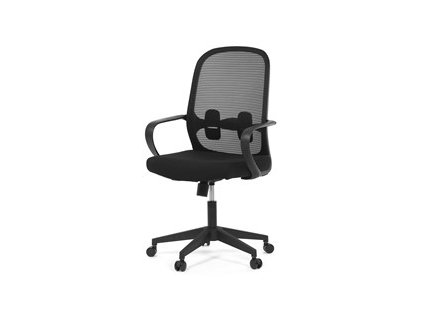 Kancelárska stolička, hojdací mechanizmus, čierna látka, KA-S424 BK (Farba Čierna)