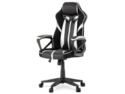 BONTEC Herné kreslo, hojdací mechanizmus, strieborná ekokoža, KA-Y341 SIL (Farba Strieborná)