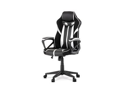 BONTEC Herné kreslo, hojdací mechanizmus, strieborná ekokoža, KA-Y341 SIL (Farba Strieborná)