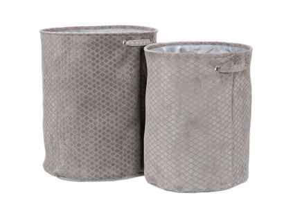 BONTEC Kôš práčovný - látkový, polyester, sivý, cena za sadu 2 ks (Farba Šedá)