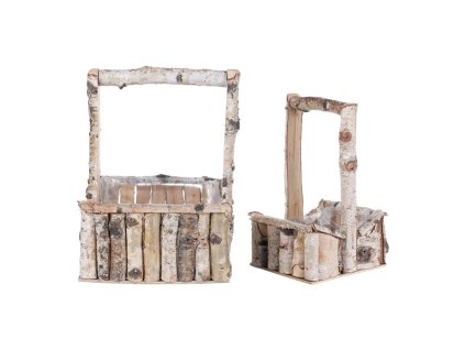 BONTEC Obal brezový - tvar košíka, cena za sadu 2 ks (Farba Prírodné)