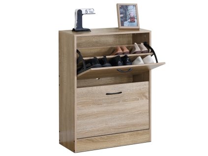 BONTEC Botník, mdf, hnedá, ABO-G1014 OAK (Farba Hnedá)