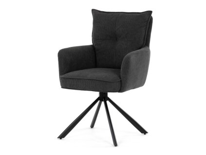 BONTEC Jedálenská stolička, sivá, menčestrová látka, HC-X1128 GREY2 (Farba Šedá)