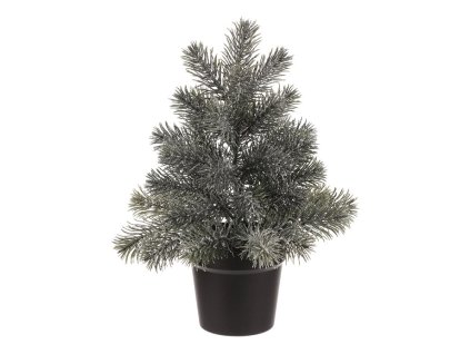 BONTEC Smrek v kvetináči - 40 cm, umelý, zelený, jemne srienistý (Farba Zelená)