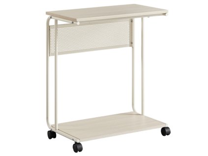 BONTEC Odkladací stolík 55x32x66cm, mdf, bielený dub, AKF-E1012 CRM (Farba Béžová)