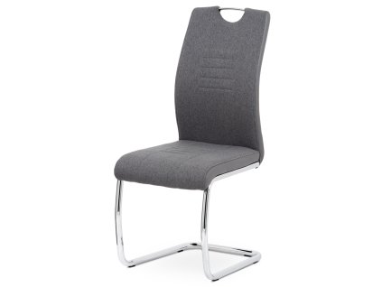 Autronic - jedálenská stolička sedák látka šedá/podnož chróm - DCL-405 GREY2