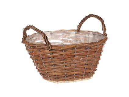 BONTEC Kôš prútený - okrúhly, hnedá farba, veľ. L, cena za 1 ks (Farba Hnedá)