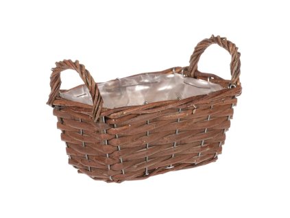 BONTEC Kôš prútený - hranatý, hnedá farba, veľ. S, cena za 1 ks (Farba Prírodné)