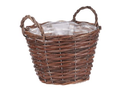 BONTEC Kôš prútený - okrúhly, veľ. S, farba hnedá (Farba Hnedá)