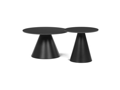 BONTEC Konferenčný stolík 70x70x40, 5cm, keramika, mramor, CT-F4118 BK (Farba Čierna)