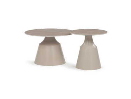 BONTEC Konferenčný stolík 70x70cm, keramika CT-F4152 TRV (Farba Béžová)