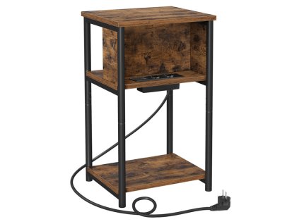 BONTEC Odkladací stolík 30x34x58cm, mdf, old wood, AFK-E1175 OLW (Farba Hnedá)