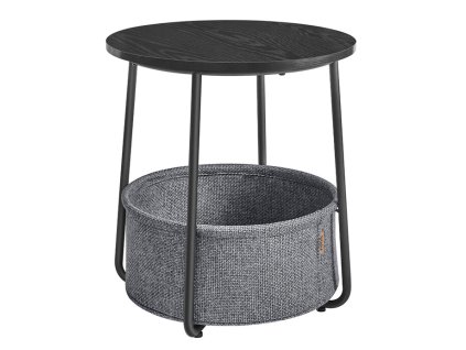 BONTEC Odkladací stolík 45x45x50cm, mdf, čierna, AKF-E1023 BK (Farba Čierna)