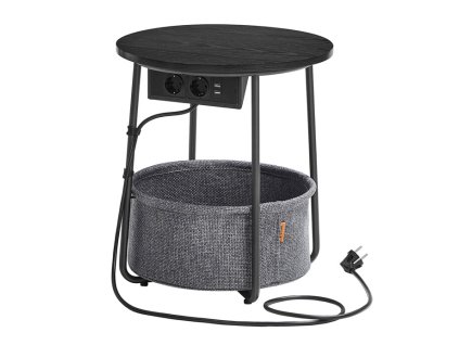 BONTEC Odkladací stolík 45x45x50cm, mdf, čierna, AKF-E1028 BK (Farba Čierna)