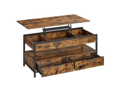 BONTEC Konferenčný stolík 100x50x48cm, mdf, old wood, AKF-E1252 OLW (Farba Hnedá)