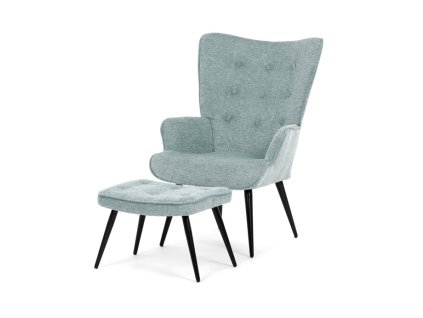 BONTEC Relaxačné kreslo, modrá, zamatová látka, AK-303 BLUE2 (Farba Modrá)