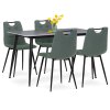 BONTEC Jedálenský set so 4 stoličkami, 130x70x76cm, keramika, mramor, ASE-1001 GREY2 (Farba Šedá)