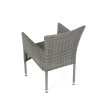 BONTEC Záhradná stolička, kov, polyratan, šedá, AZC-S2118 GREY (Farba Šedá)