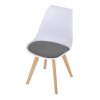 BONTEC Jedálenská stolička, biela, plast, CT-X7056 GREY (Farba Biela)