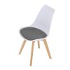 BONTEC Jedálenská stolička, biela, plast, CT-X7056 GREY (Farba Biela)