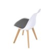 BONTEC Jedálenská stolička, biela, plast, CT-X7056 GREY (Farba Biela)