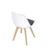 BONTEC Jedálenská stolička, biela, plast, CT-X7056 GREY (Farba Biela)