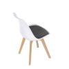 BONTEC Jedálenská stolička, biela, plast, CT-X7056 GREY (Farba Biela)