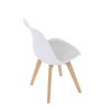 BONTEC Jedálenská stolička, biela, plast, CT-X7056 GREY (Farba Biela)