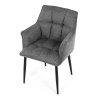 BONTEC Jedálenská stolička, sivá, látka, DCH-J2139 GREY2 (Farba Šedá)