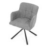 BONTEC Jedálenská stolička, sivá, látka, DCH-T1122 GREY2 (Farba Šedá)