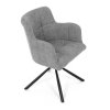 BONTEC Jedálenská stolička, sivá, látka, DCH-T1122 GREY2 (Farba Šedá)