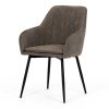 BONTEC Jedálenská stolička, hnedá, látka, DCL-221 BR2 (Farba Šedá)