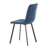 BONTEC Jedálenská stolička, modrá, zamat matný, DCL-973 BLUE4 (Farba Modrá)