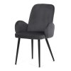 BONTEC Jedálenská stolička, šedá, zamatová látka, DCL-X7129 GREY2 (Farba Šedá)