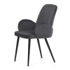 BONTEC Jedálenská stolička, šedá, zamatová látka, DCL-X7129 GREY2 (Farba Šedá)